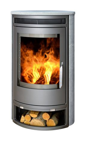 Печь-камин ABX Arktis 8, серая сталь тальк с верхней плитой в Калининграде